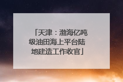 天津：渤海亿吨级油田海上平台陆地建造工作收官