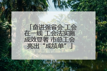 奋进强省会·工会在一线 工会法实施成效显著 市总工会亮出“成绩单”