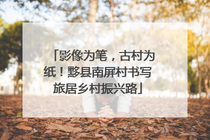 影像为笔，古村为纸！黟县南屏村书写旅居乡村振兴路