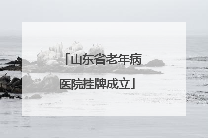 山东省老年病医院挂牌成立