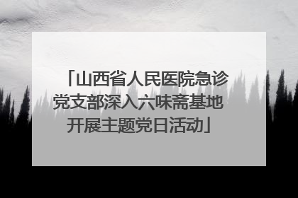 山西省人民医院急诊党支部深入六味斋基地开展主题党日活动