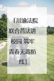 川渝法院联合普法进校园 筑牢青春无毒防线
