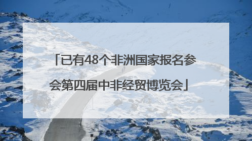 已有48个非洲国家报名参会第四届中非经贸博览会