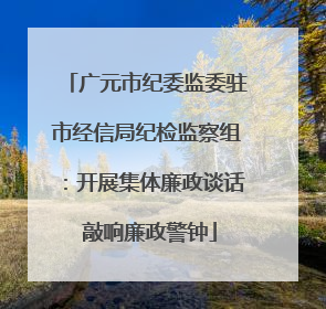 广元市纪委监委驻市经信局纪检监察组：开展集体廉政谈话 敲响廉政警钟