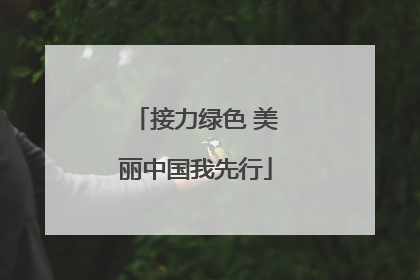 接力绿色 美丽中国我先行