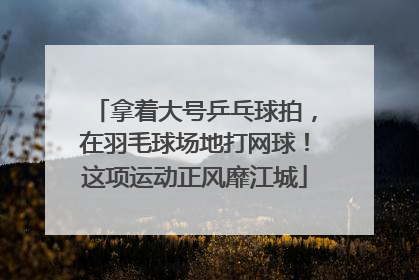 拿着大号乒乓球拍，在羽毛球场地打网球！这项运动正风靡江城