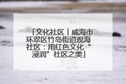 文化社区丨威海市环翠区竹岛街道观海社区：用红色文化“浸润”社区之美