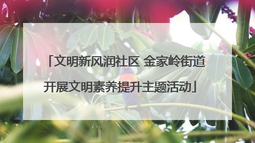文明新风润社区 金家岭街道开展文明素养提升主题活动