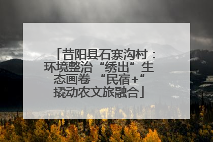 昔阳县石寨沟村：环境整治“绣出”生态画卷 “民宿+”撬动农文旅融合