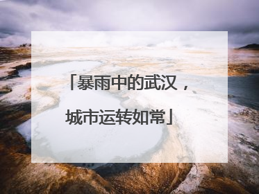 暴雨中的武汉，城市运转如常