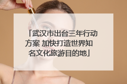 武汉市出台三年行动方案 加快打造世界知名文化旅游目的地