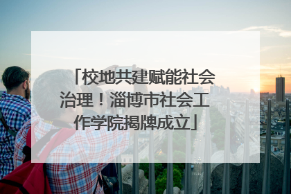 校地共建赋能社会治理！淄博市社会工作学院揭牌成立