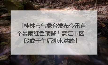 桂林市气象台发布今汛首个暴雨红色预警！漓江市区段或于午后迎来洪峰