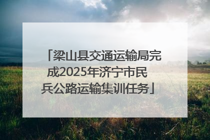 梁山县交通运输局完成2025年济宁市民兵公路运输集训任务