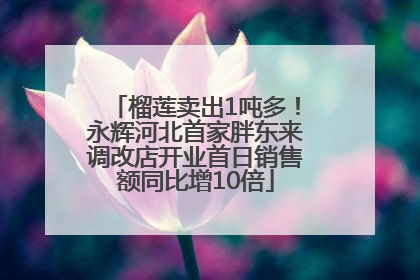 榴莲卖出1吨多！永辉河北首家胖东来调改店开业首日销售额同比增10倍