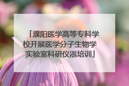濮阳医学高等专科学校开展医学分子生物学实验室科研仪器培训
