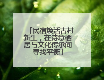 民宿焕活古村新生，在诗意栖居与文化传承间寻找平衡