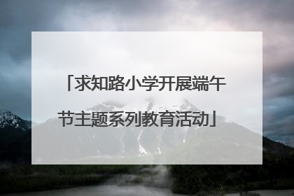 求知路小学开展端午节主题系列教育活动