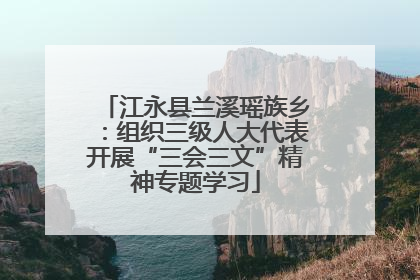江永县兰溪瑶族乡：组织三级人大代表开展“三会三文”精神专题学习