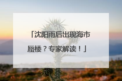 沈阳雨后出现海市蜃楼？专家解读！