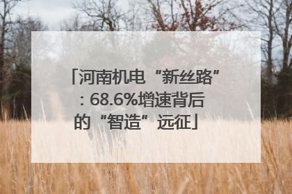 河南机电“新丝路”：68.6%增速背后的“智造”远征