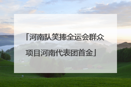 河南队笑捧全运会群众项目河南代表团首金