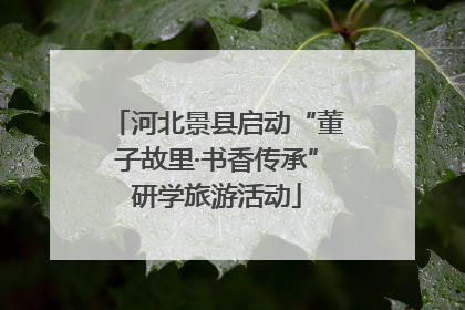 河北景县启动“董子故里·书香传承”研学旅游活动
