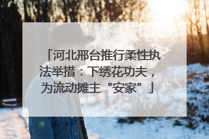 河北邢台推行柔性执法举措：下绣花功夫，为流动摊主“安家”