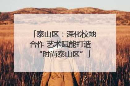 泰山区：深化校地合作 艺术赋能打造“时尚泰山区”