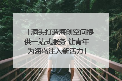 洞头打造海创空间提供一站式服务 让青年为海岛注入新活力