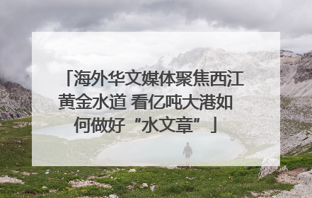 海外华文媒体聚焦西江黄金水道 看亿吨大港如何做好“水文章”