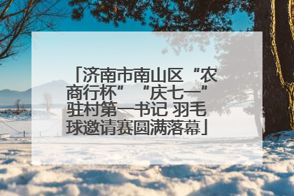 济南市南山区“农商行杯”“庆七一”驻村第一书记 羽毛球邀请赛圆满落幕