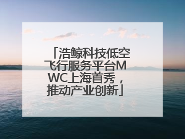 浩鲸科技低空飞行服务平台MWC上海首秀，推动产业创新