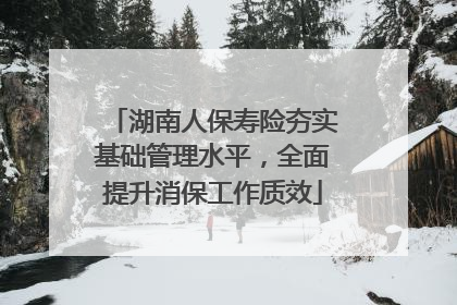 湖南人保寿险夯实基础管理水平，全面提升消保工作质效
