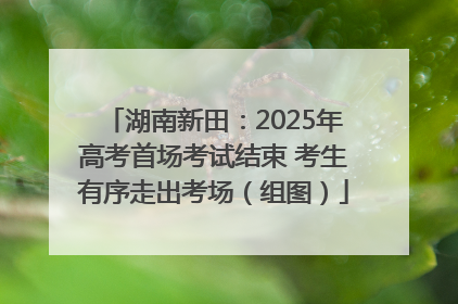 湖南新田：2025年高考首场考试结束 考生有序走出考场（组图）