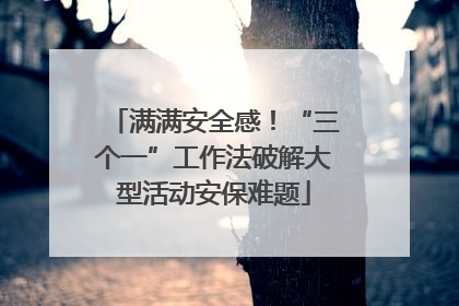 满满安全感！“三个一”工作法破解大型活动安保难题