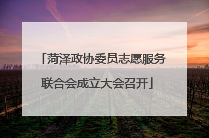 菏泽政协委员志愿服务联合会成立大会召开