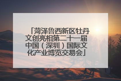 菏泽鲁西新区牡丹文创亮相第二十一届中国（深圳）国际文化产业博览交易会