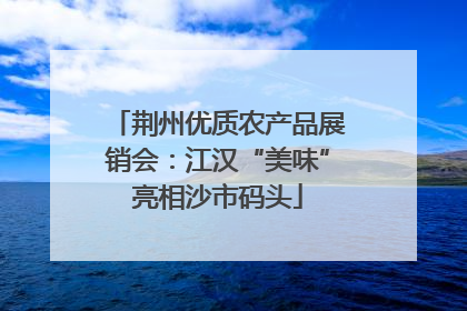 荆州优质农产品展销会：江汉“美味”亮相沙市码头