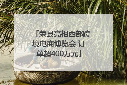 荣县亮相西部跨境电商博览会 订单超400万元