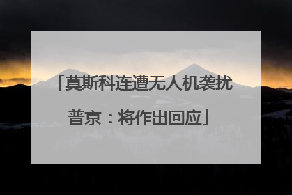 莫斯科连遭无人机袭扰 普京：将作出回应