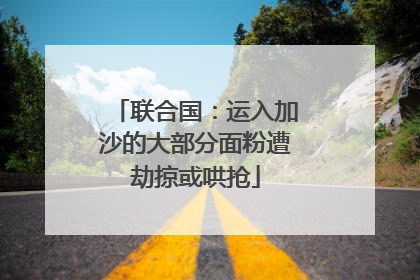 联合国：运入加沙的大部分面粉遭劫掠或哄抢