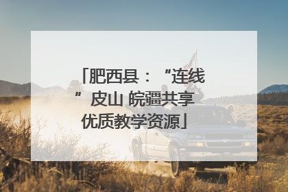 肥西县：“连线”皮山 皖疆共享优质教学资源