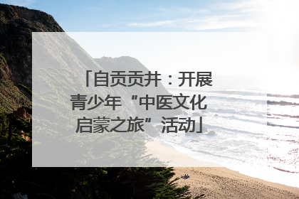 自贡贡井：开展青少年“中医文化启蒙之旅”活动