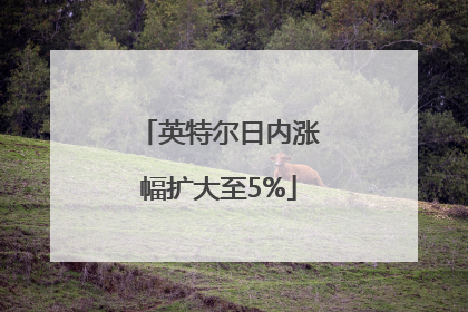 英特尔日内涨幅扩大至5%