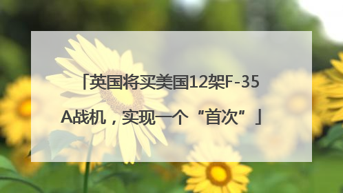 英国将买美国12架F-35A战机，实现一个“首次”