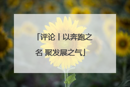 评论丨以奔跑之名 聚发展之气