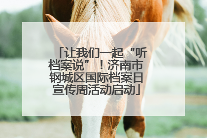 让我们一起“听档案说”！济南市钢城区国际档案日宣传周活动启动