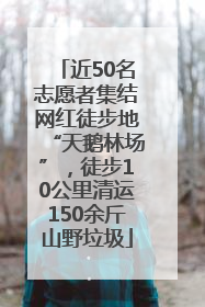 近50名志愿者集结网红徒步地“天鹅林场”，徒步10公里清运150余斤山野垃圾