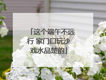 这个端午不远行 家门口玩沙戏水品楚韵